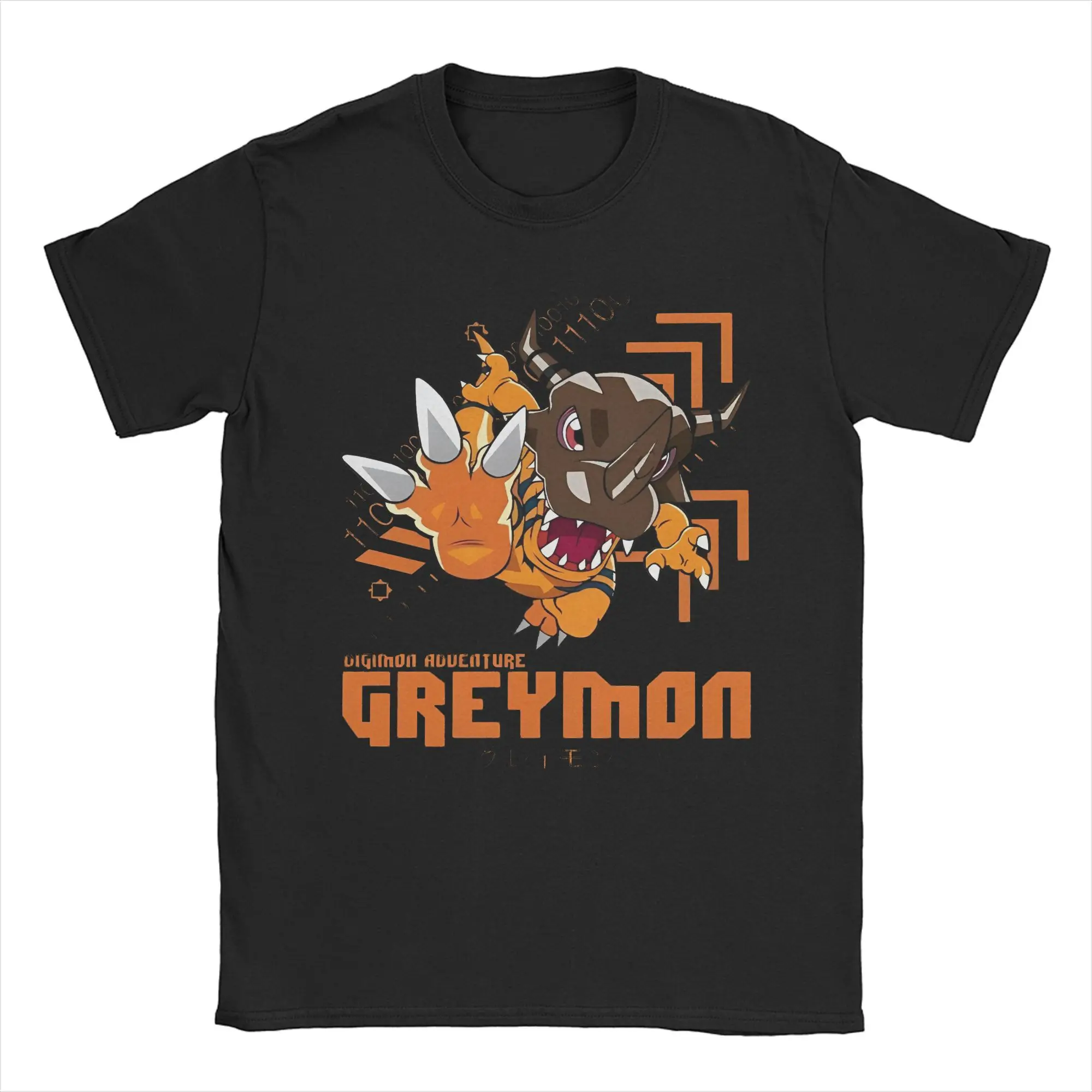 Digimon Adventure Greymon  T-Shirts for Men Women  Vintage Cotton Tees O Neck Short Sleeve T Shirt Birthday Gift Clothing