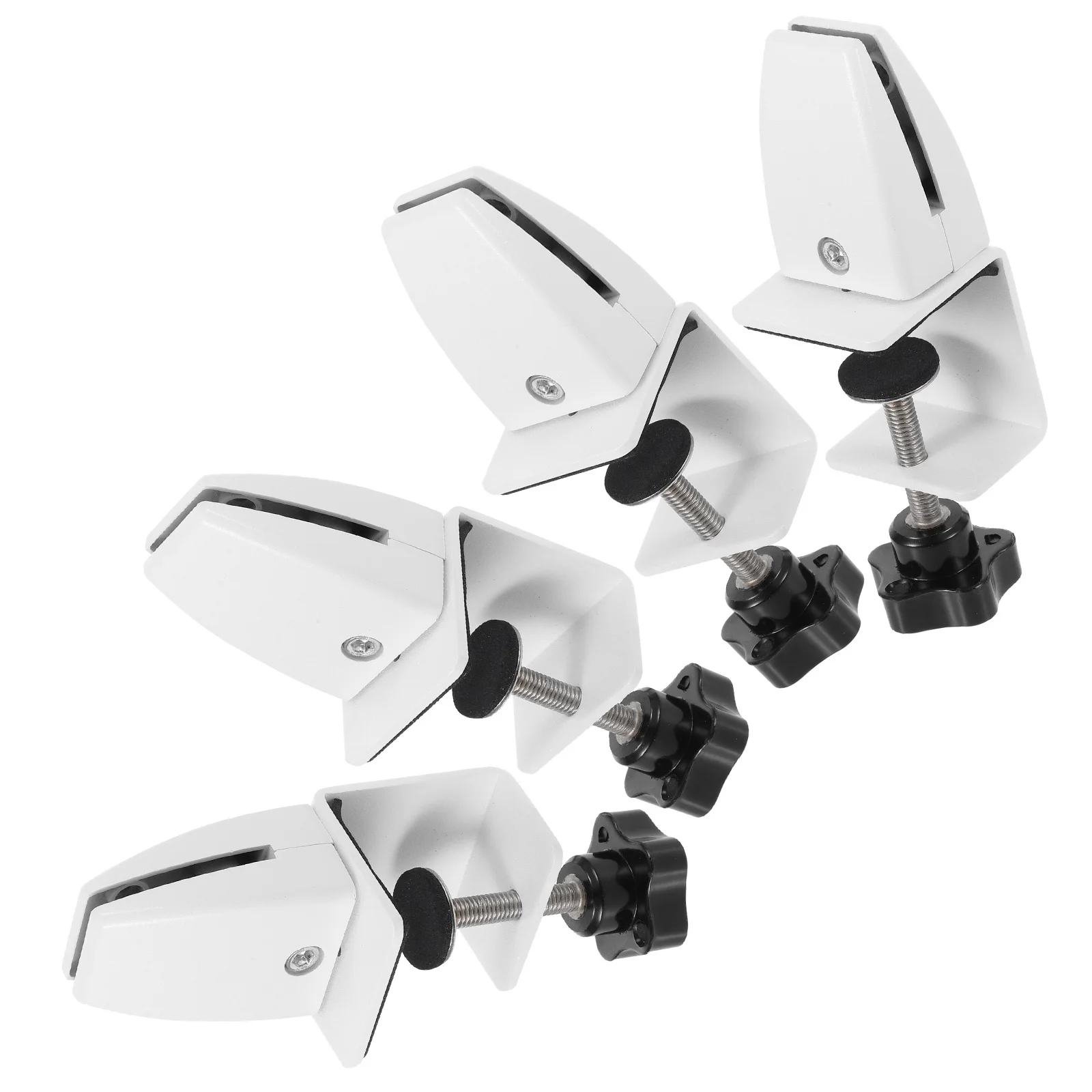 

4pcs Glass Fixing Clamp Aluminum Alloy Desk Panel Holder Adjustable For Office Desk Divider Support
