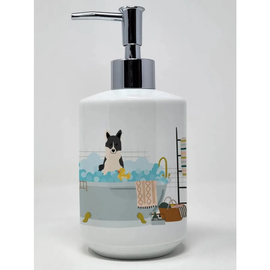 

Russo-European Laika Spitz in Bathtub Ceramic Soap Dispenser Hand Soap Dispenser Pump Bottles for Bathroom Kitchen Empty Refill