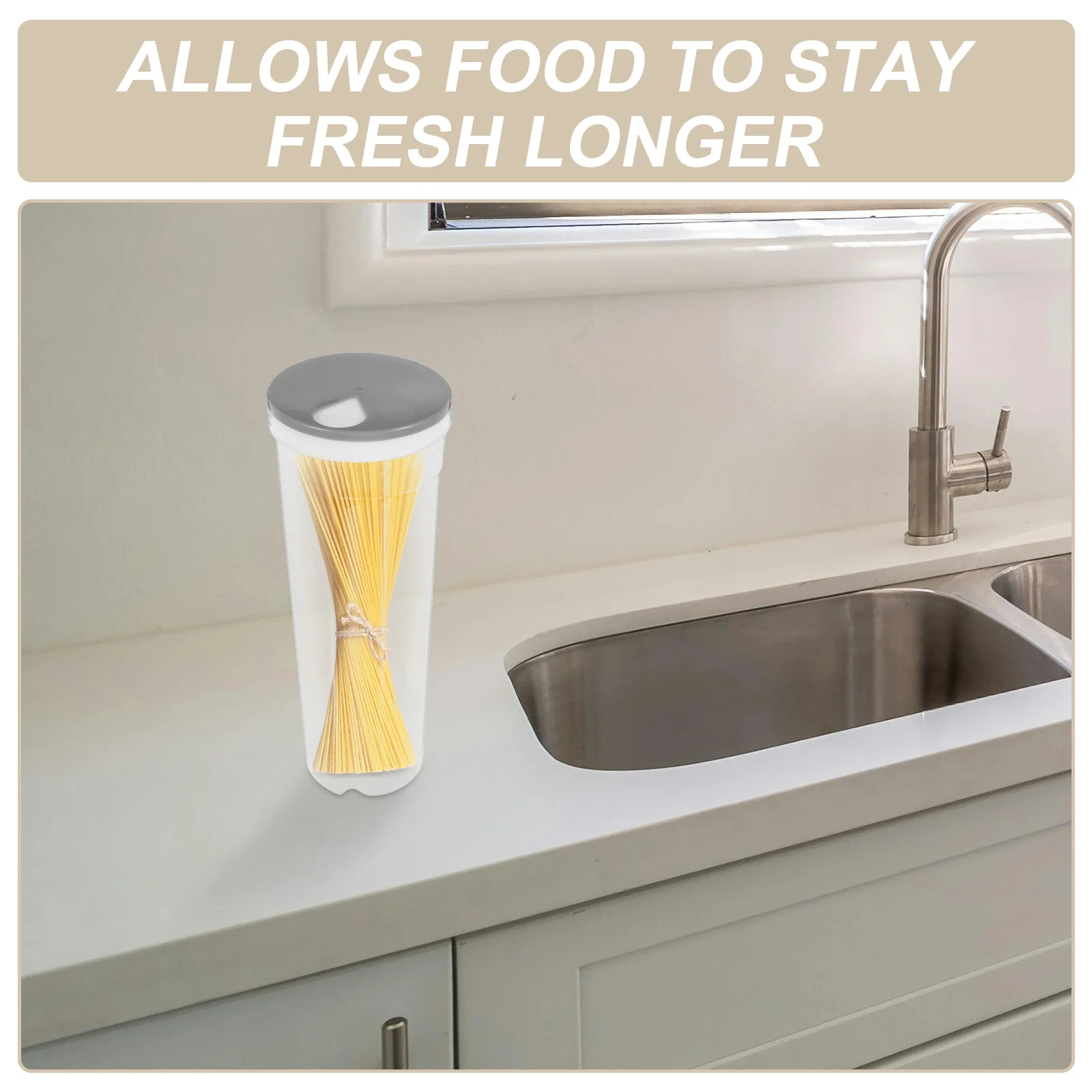 الوقوف السباغيتي الحاويات صندوق تخزين المواد الغذائية واضحة للحبوب الفاصوليا المكسرات الحبوب الأرز القهوة الشاي مقاوم للرطوبة الدورية