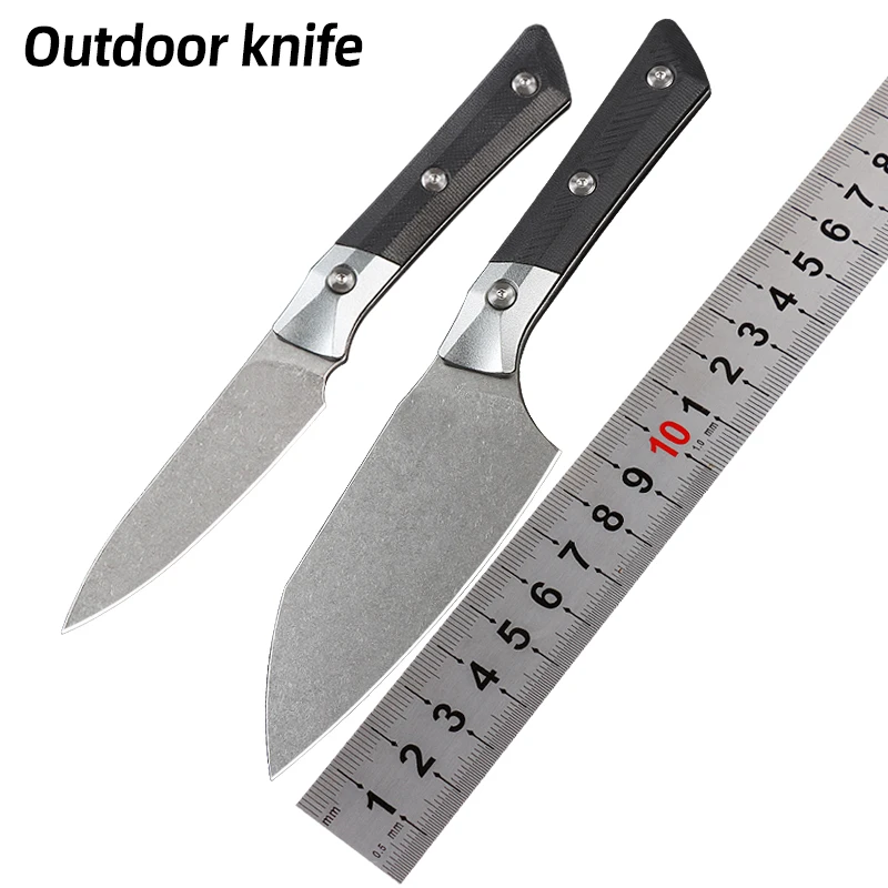 

Fixed-blade knife with sharp stainless steel edge and G10 handle Ideal for camping, hunting, and emergency rescue