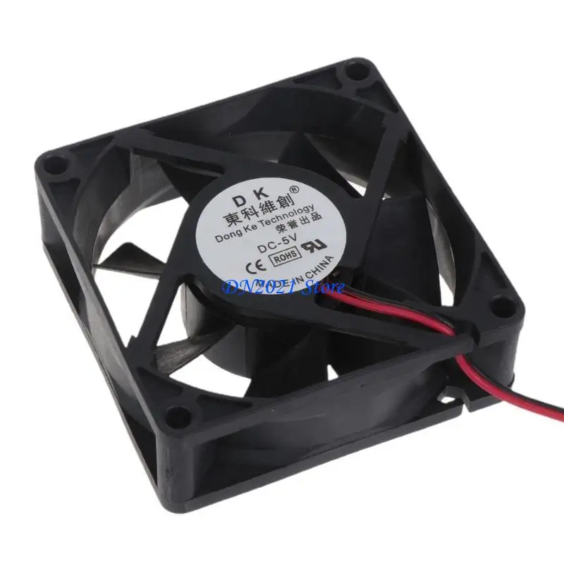 F3KE 7025 Computer Cooling Fan Brushles XH2.54 2Pin 70mm CPU PWM Cooler Radaitor 2200RPM Powerful Oil Bearing Fa