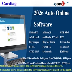 Compte en ligne 2024 Logiciel de réparation de voiture, Alldata, Pack complet, Auto Data Haynes PRO Mitchell l Identifi X Workshop