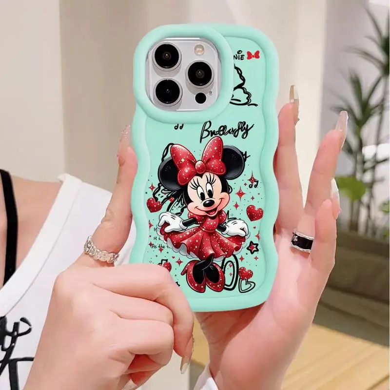 Luxuly Mickey Minnie Mouse Comics Phone Case For for iPhone 15 14 13 12 11 Pro Max XS X 7 8 Plus Silicone Candy Cover