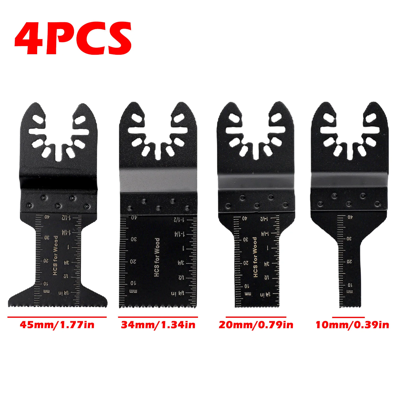 4Pcs Oscillating Multi-Tool Saw Blade HCS Cutting Disc Multifunction Tools Blades Woodworking-Renovator Electrical Power Part