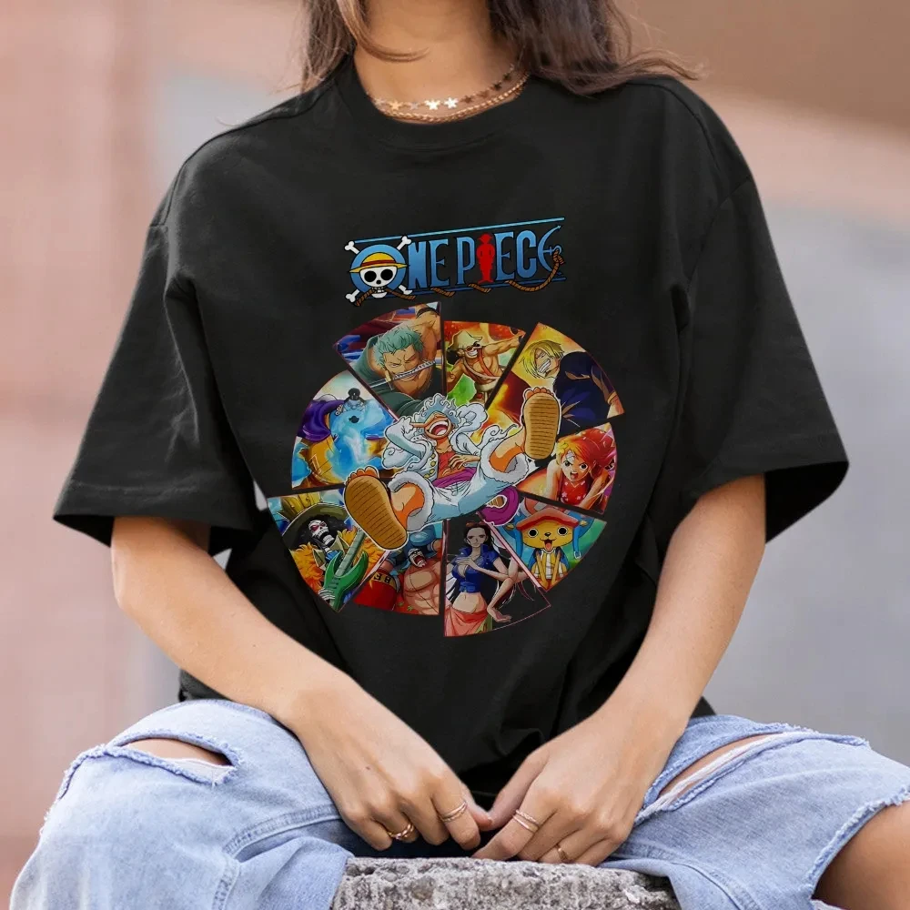 

ONE PIECE Japanese Hot-blooded Anime Classic Characters Sports Casual Short-sleeved Comfortable Half-sleeved Popular Couple Top