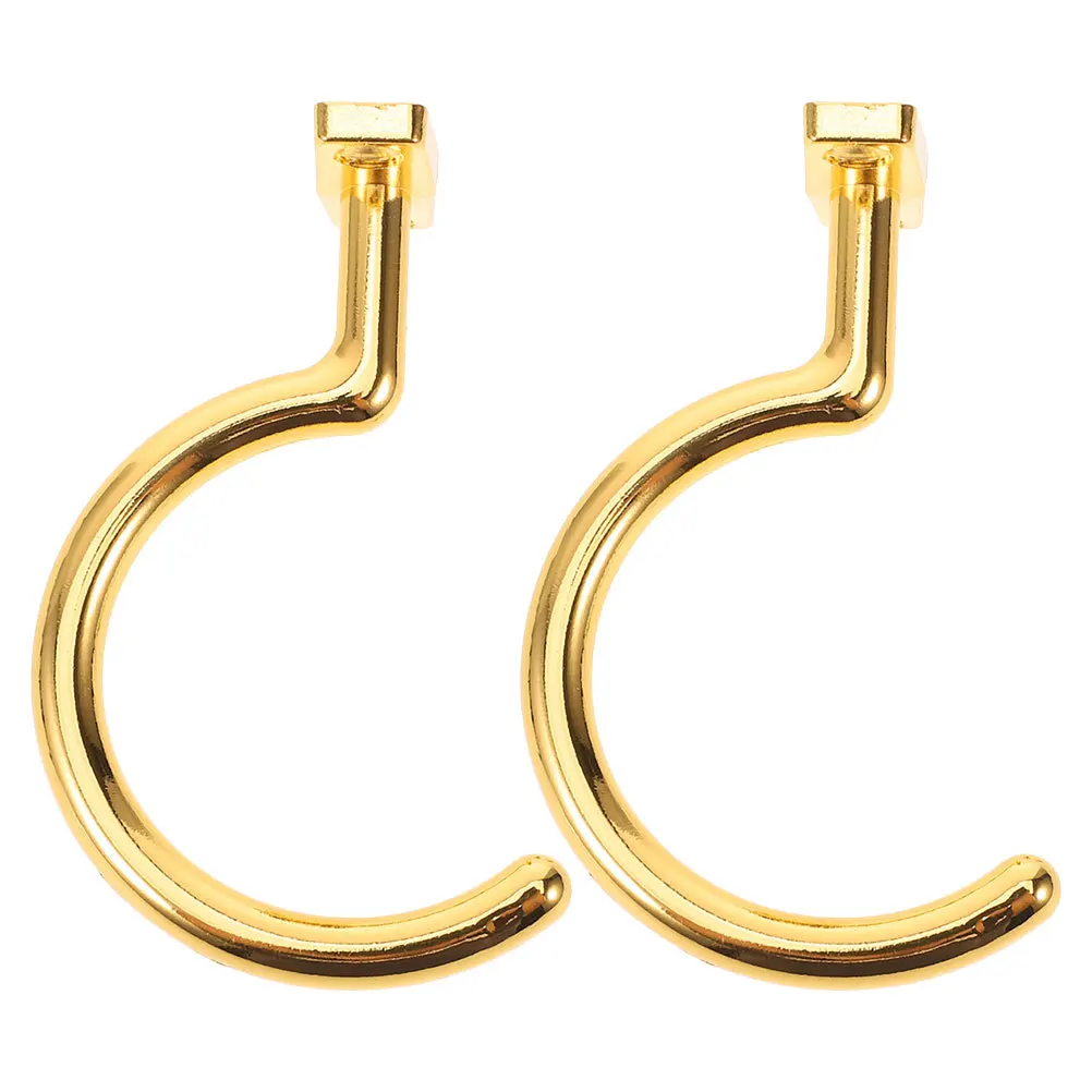 

1Pair Golden Iron Billiard Table Hooks Elegant Design Durable Hanging Pool Cues Racks Accessories Pool Stick Holder