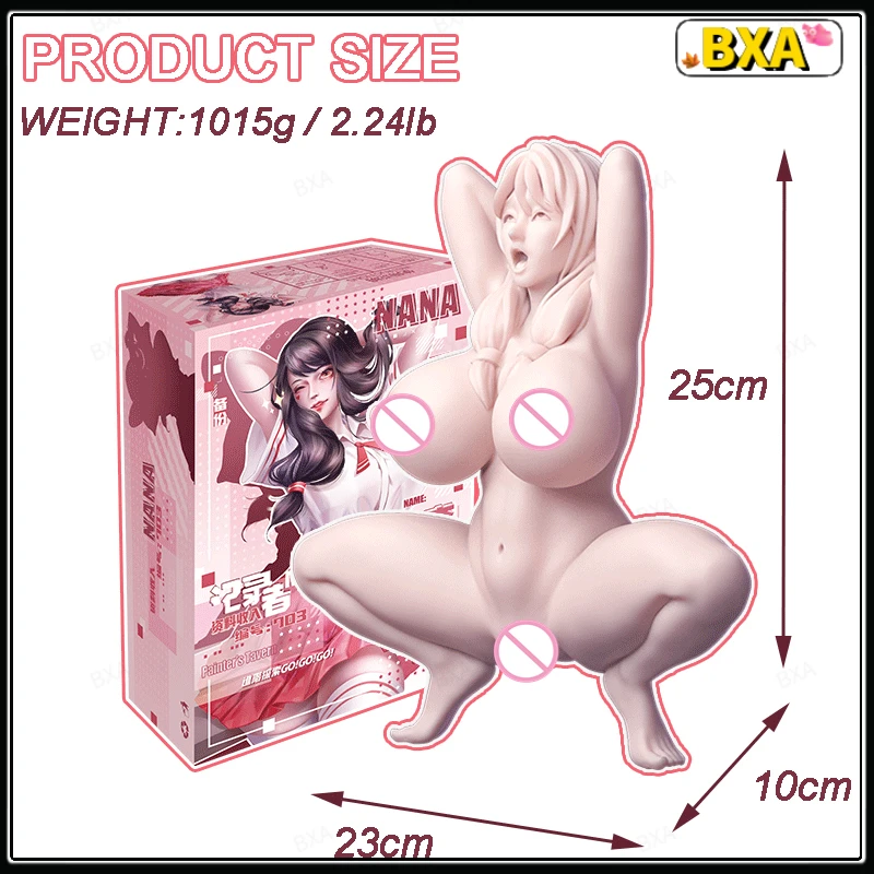 BXA- Japan Imported Silicone Men\'s Sex Dolls Anime Nana 1:1 Body Realistic Large Breasts 3D Vaginal Male Masturbator Products