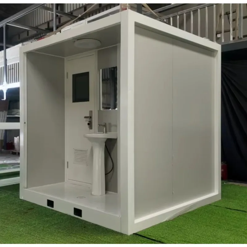 Customized Breathable Midcentury Modern Portable Outdoor Toilet Container House Mobile Steel Sandwich Panel