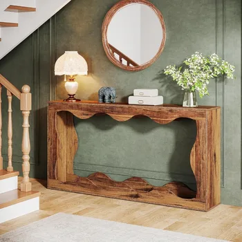 Image Farmhouse Console Table with Storage, Sofa Table, Long Entrance Table, Sofa Console Table, Entrance Living Room Corridor Table