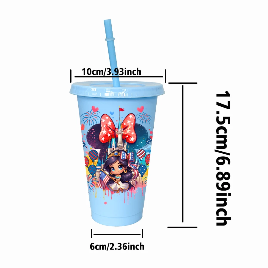 12 قطعة/الحزمة ديزني ميني كاسل 26 أوقية متعدد الألوان كوب ماء بلاستيكي حفلة درينكوير عيد ميلاد/العودة إلى المدرسة هدية #3
