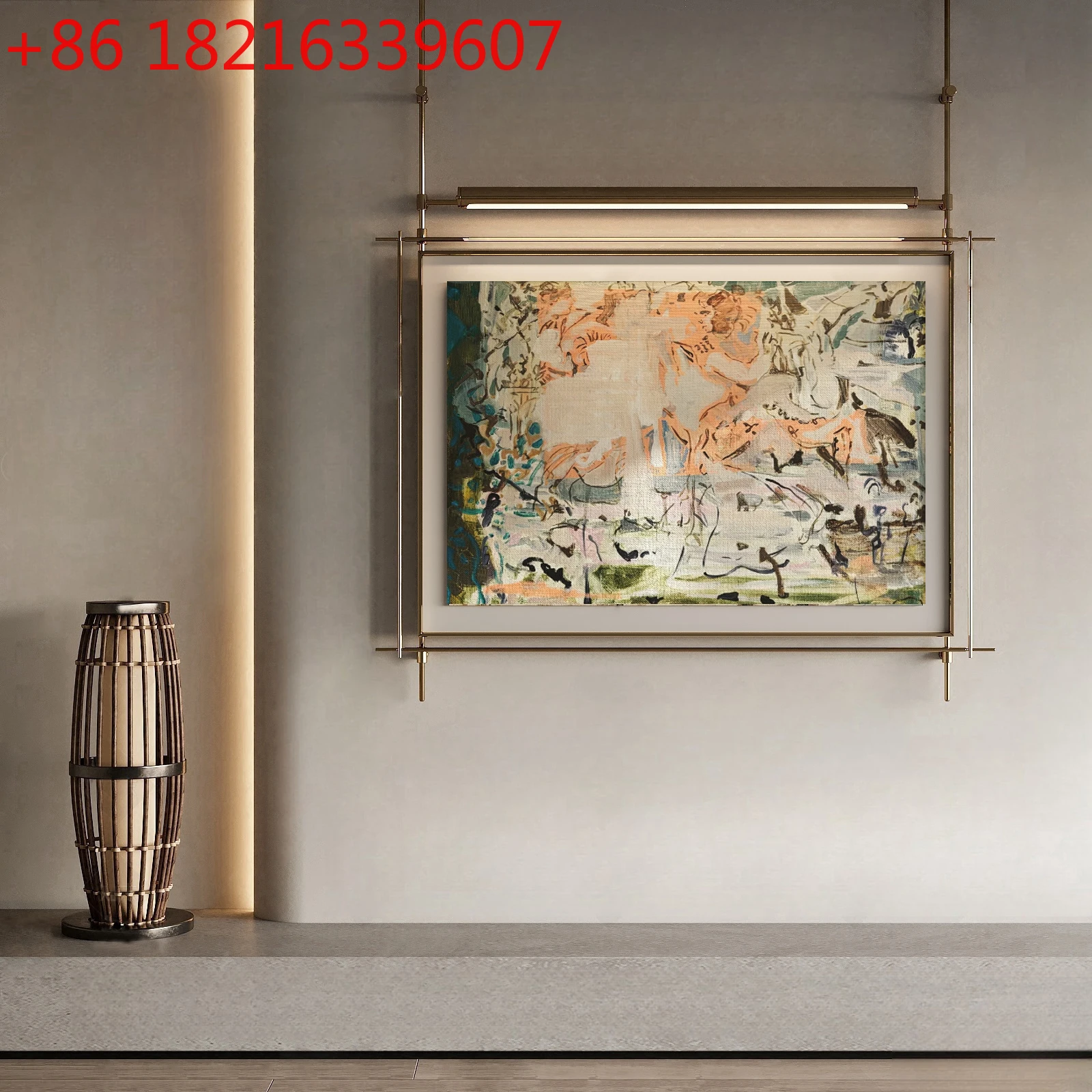 

Living room bedroom bedside decorative painting mechanism painting luminous modern