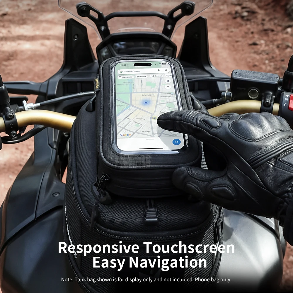 Rhinowalk Motocycle Phone Bag 7 inch Multi-Functional Navigation Dedicated Touchscreen Molle System Tool Bag Riding Storage Bag