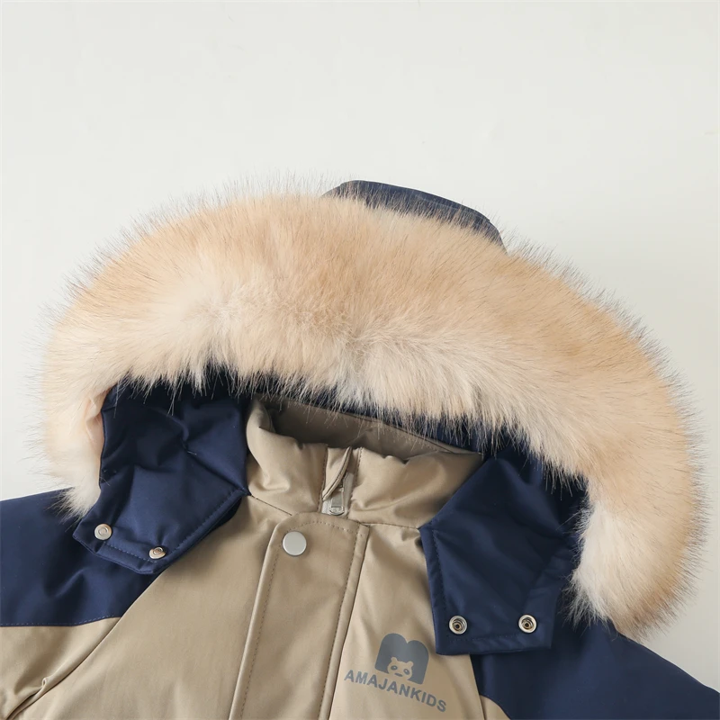 Winter-Baby-Overall, warm, dick, für Jungen, Skianzug, plus Samt, Kinderkleidung, winddicht, Kinder-Schneebekleidung, 1–5 Jahre – Detail 5