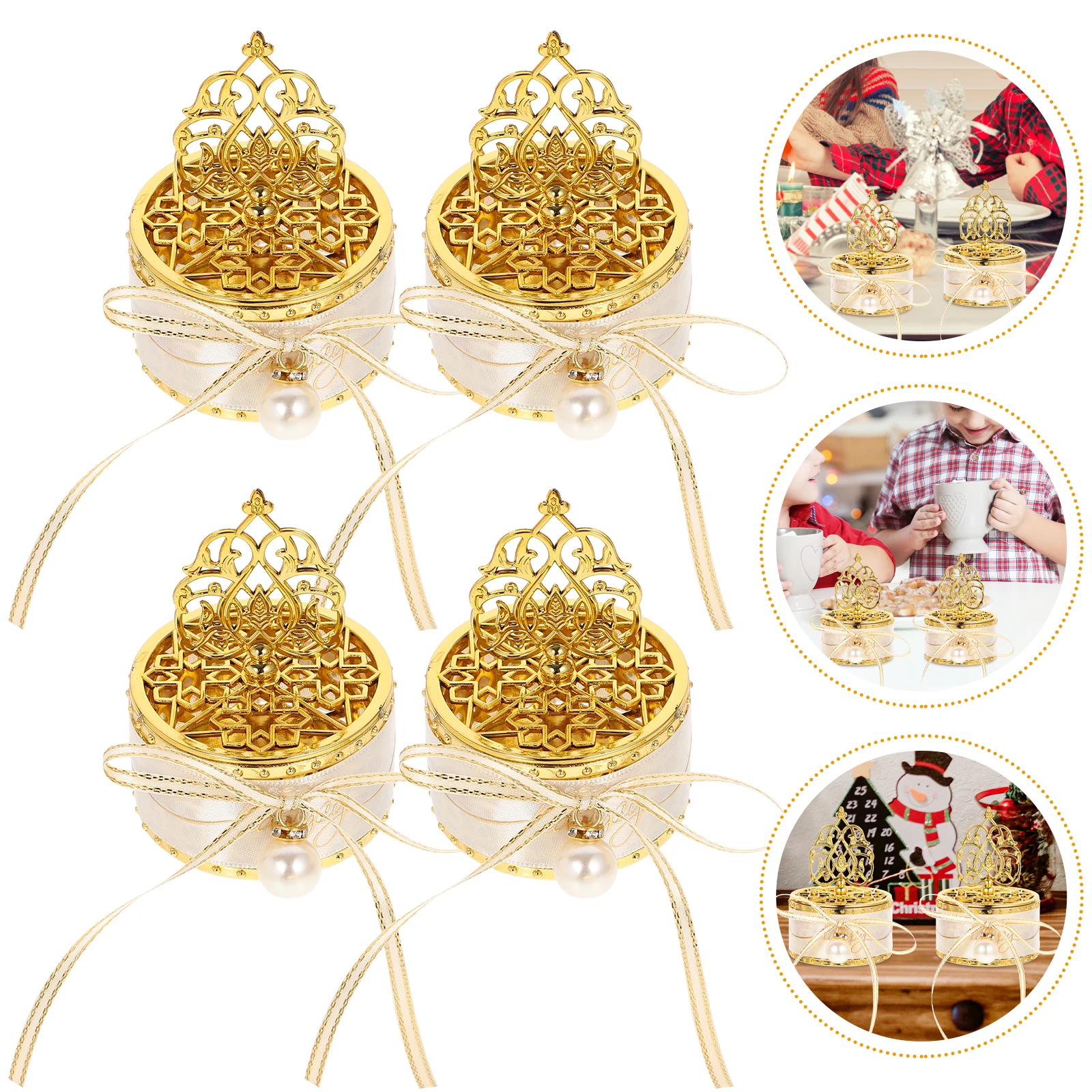 

12pcs European Style Candy Box Hollow Empty Containers For Wedding Birthday Party Favor Treat Packaging Gift Storage Chocolate