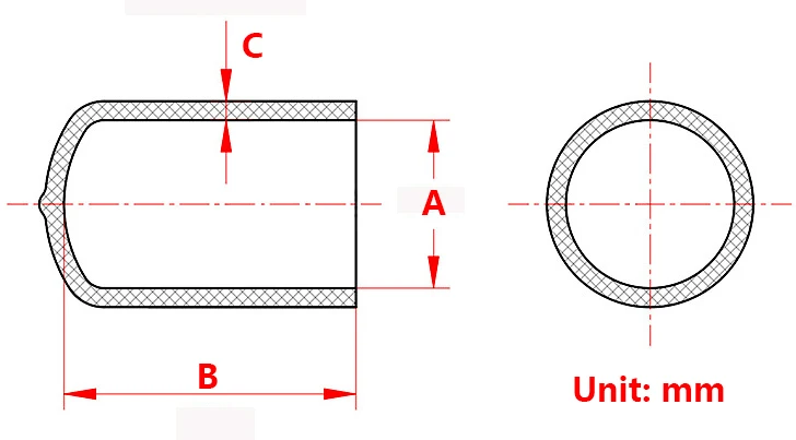 Yellow rubber protective cover A=5.5mm B=15mm