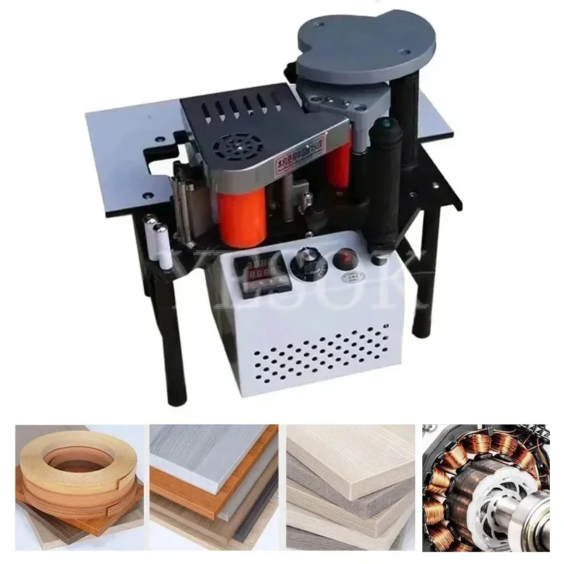 

Small Manual Edge Banding Machine 220V 1200W Double Side Gluing Portable Edge Bander Woodworking Equipment