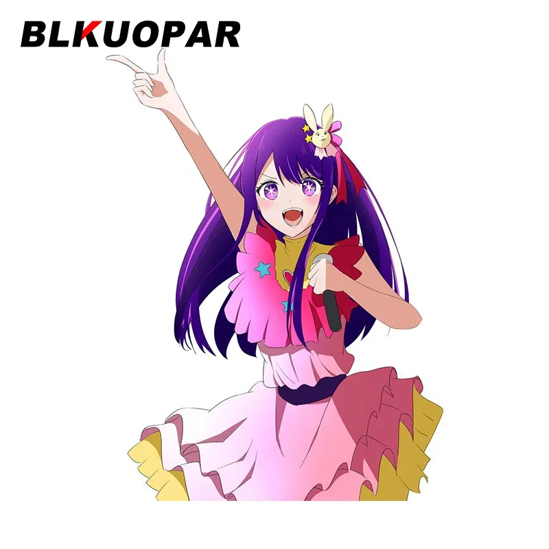 BLKUOPAR الساخن أنيمي Oshi No Ko شخصيات Hoshino Ai ملصقات السيارات واقية من الشمس موضة ملصق مائي الثلاجة دراجة نارية JDM سيارة التسمية #4