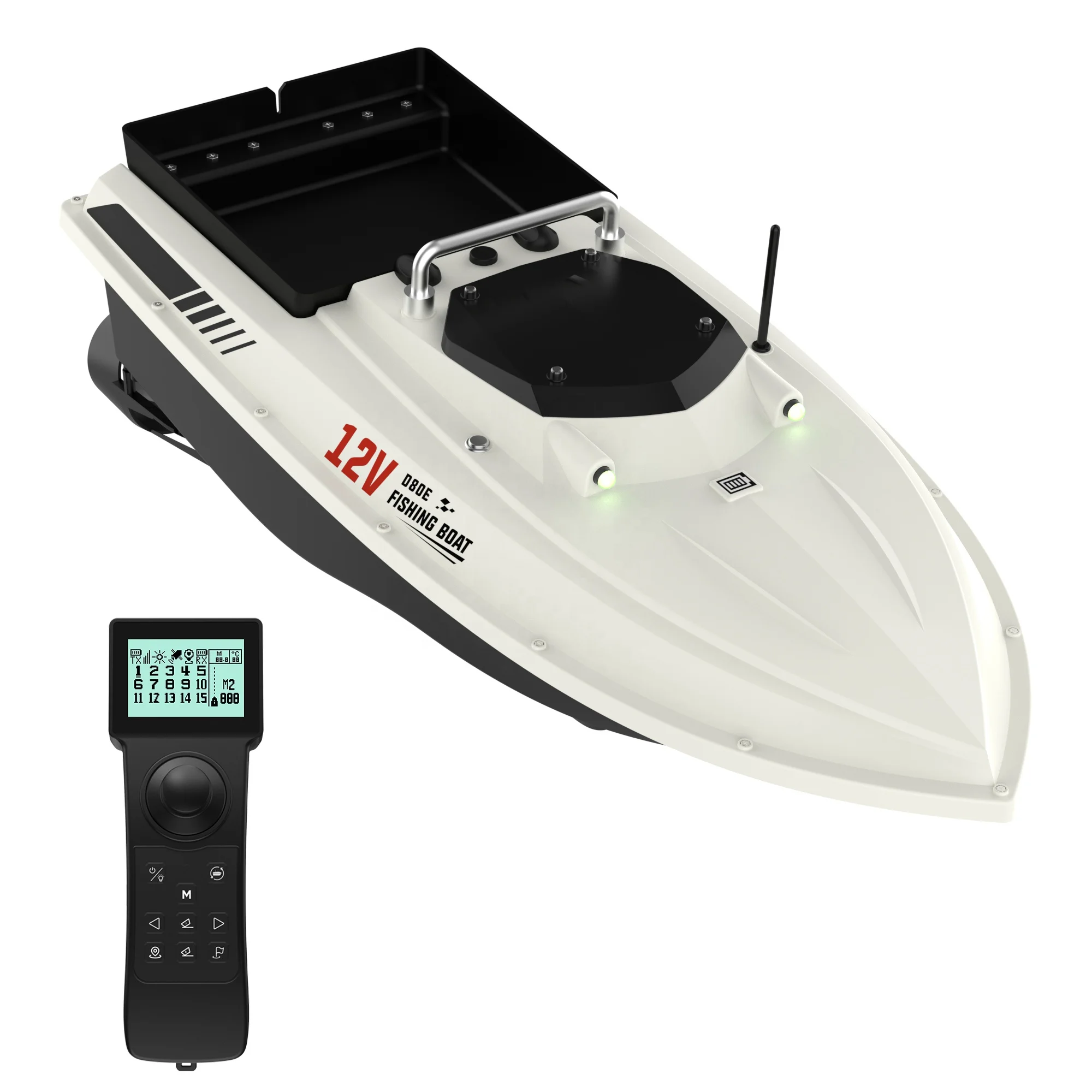 GPS RC Bait Boat for Fishing 3KG Payload 60 Mins Runtime Dual Motor Long Distance Wireless Sonar Fish Finder Baiting Vessel