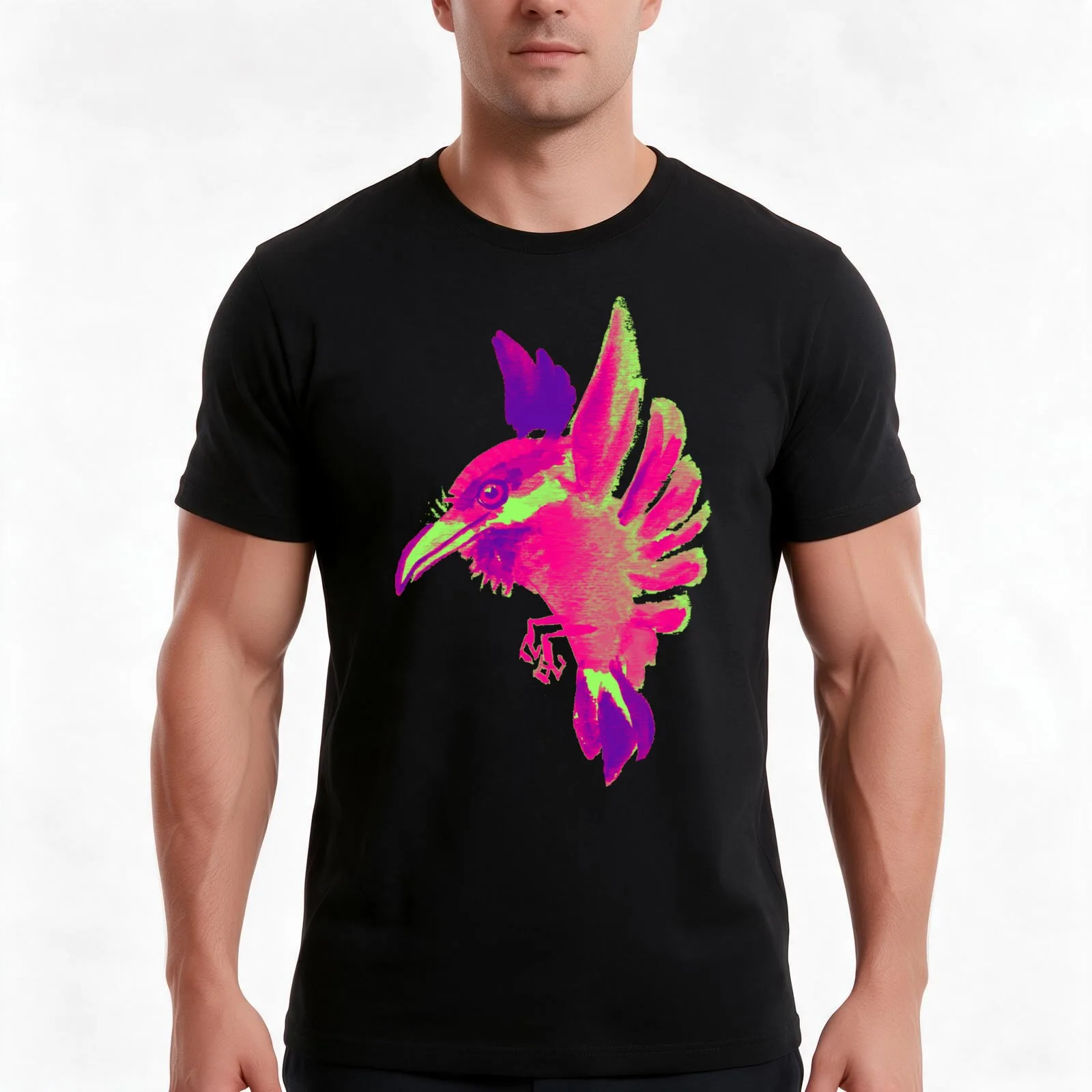 pink glow kingfisher T-Shirt Summer Casual Cotton Tee Oversized Streetwear Tops Vintage Graphic Print Loose Fit Short Sleeve