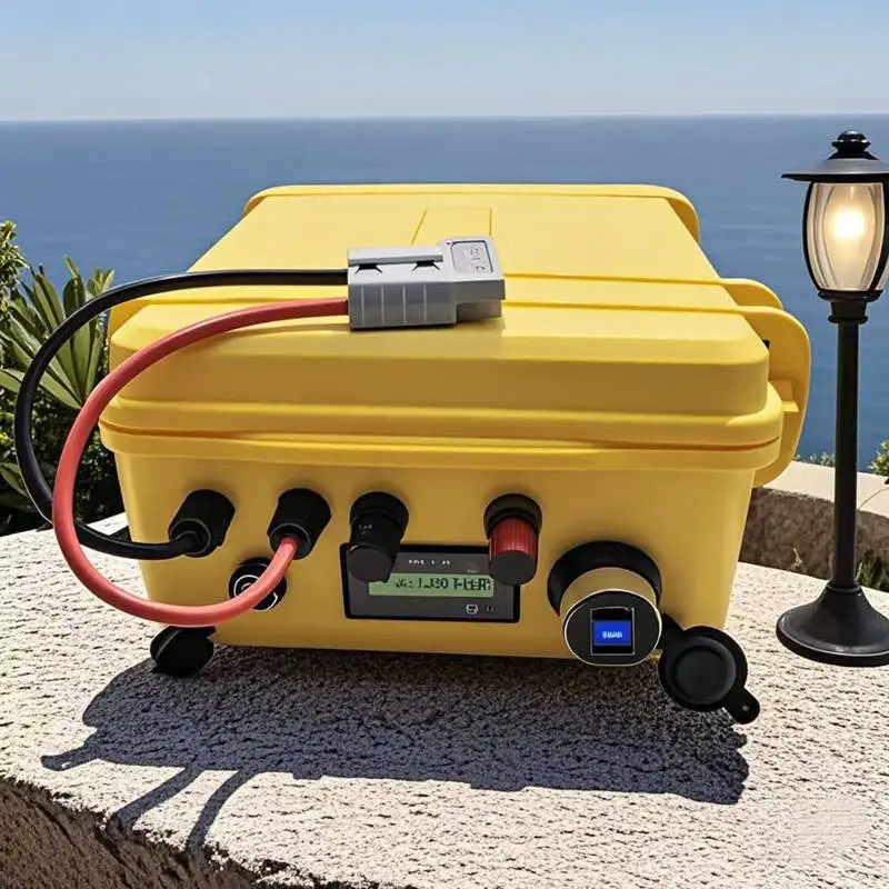 Ultra-Durable Waterproof 12V Lithium Battery (60Ah-200Ah) + 10A Charger – Surge-Protected Power Beast for Recreation, Off-Grid