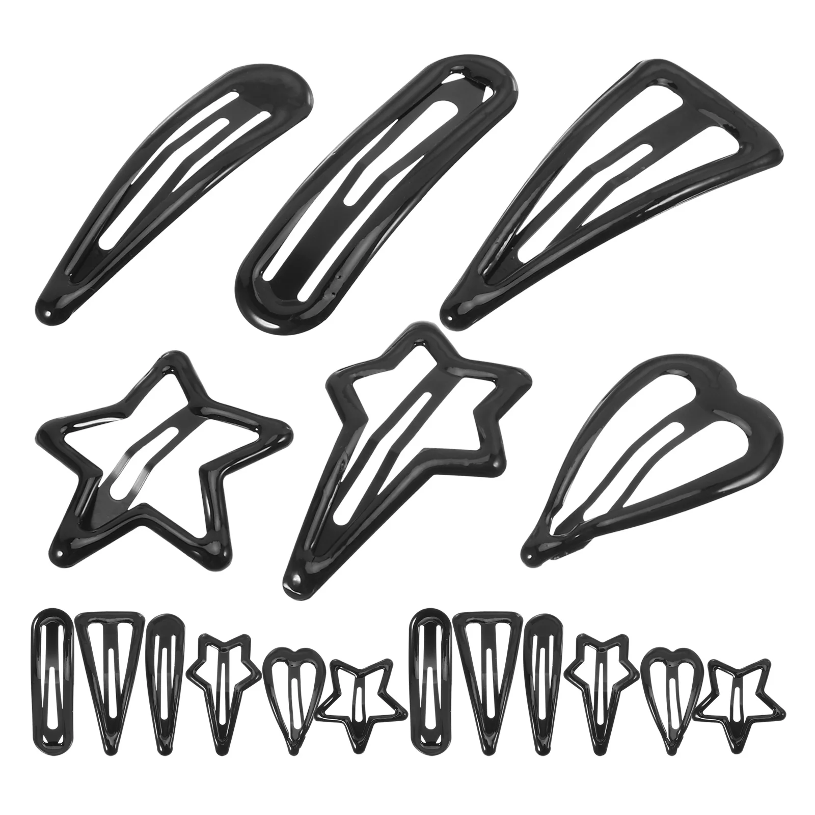 

18Pcs Girls Hair Clips Cute Accessories Heart Star Simple Elegant Suitable Different Occasions