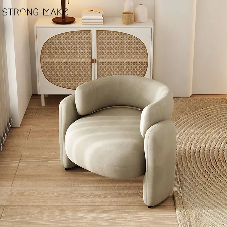 Occasional Chair White Modern Contemporary Hotel Lobby Relax Velvet Accent Chairs For Living Room Home