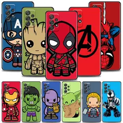 The Avengers Marvel Cases For Samsung Galaxy A52 5G Funda A54 A13 A52s A53 A72 A73 A33 A23 A32 A51 A71 Soft Cover Deadpool Groot