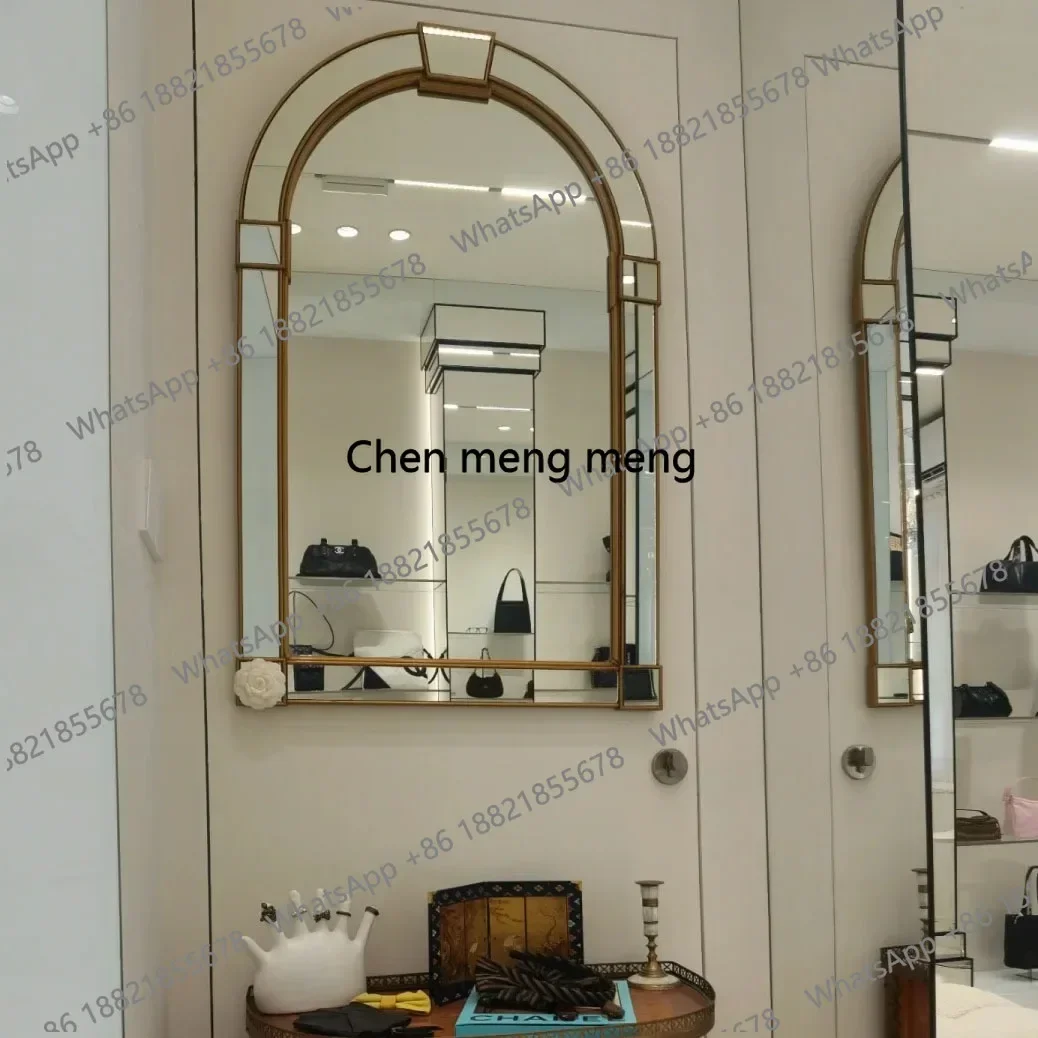 NQ52 New arrrive French retro smart makeup mirror American washbasin wall hanging bathroom mirror European style
