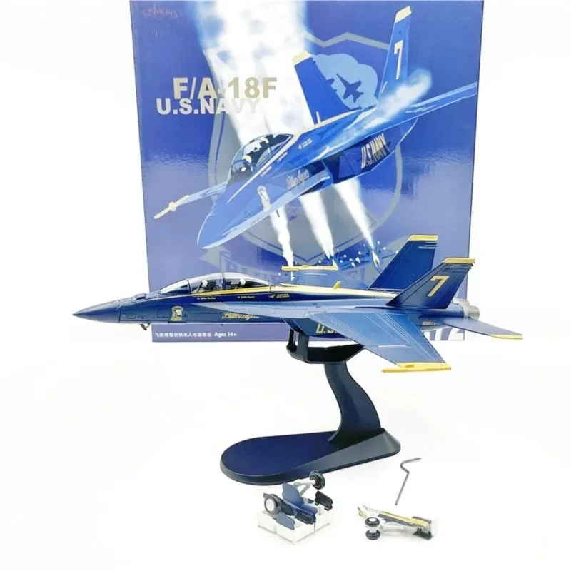 1/72 Scale US Navy F-18 Blue Angel Flight Hornet Carrier-Based Fighter Aircraft Model Metal Diecast Airplanes Static Collections