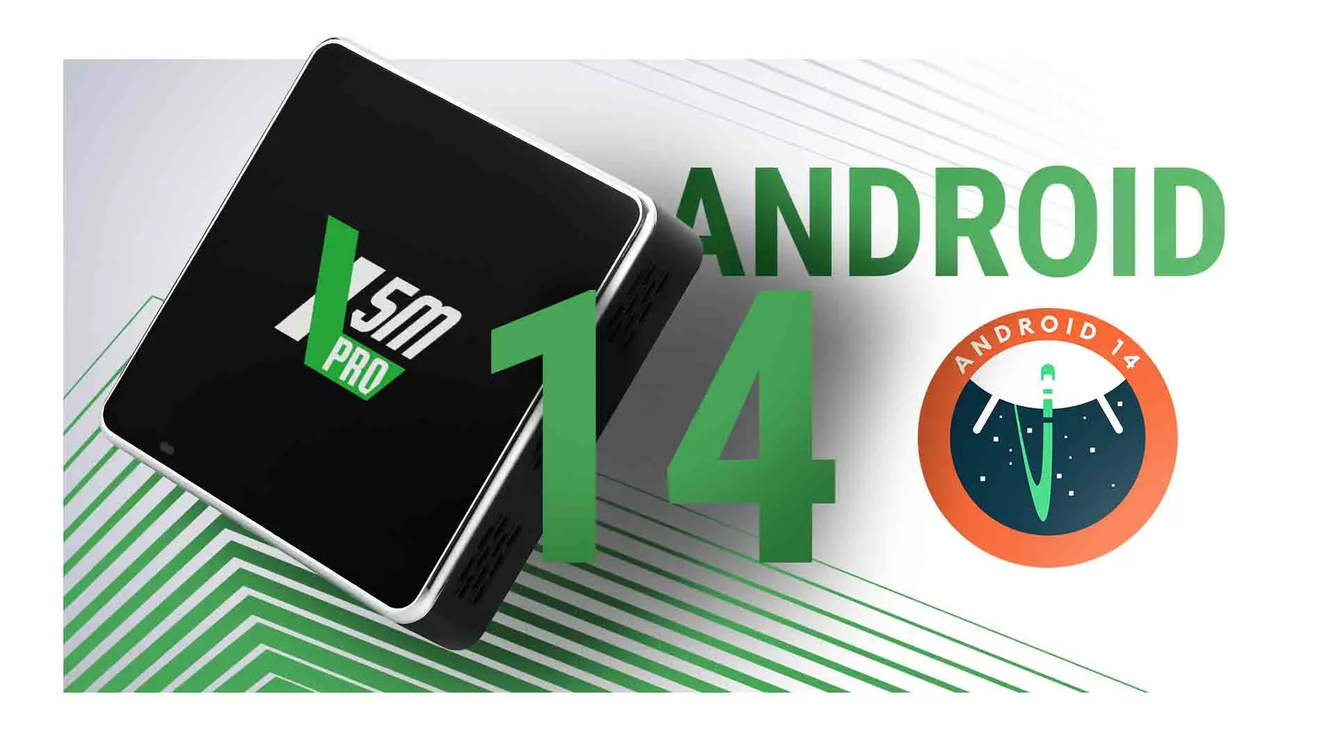 UGOOS X5M Pro Android Smar TV Box Amlogic S905X5M 4K AI-SR HD Set Top Box 4G 32G 2.4 e 5G Wifi6 1000M Media Player BT5.4 CEC RTC