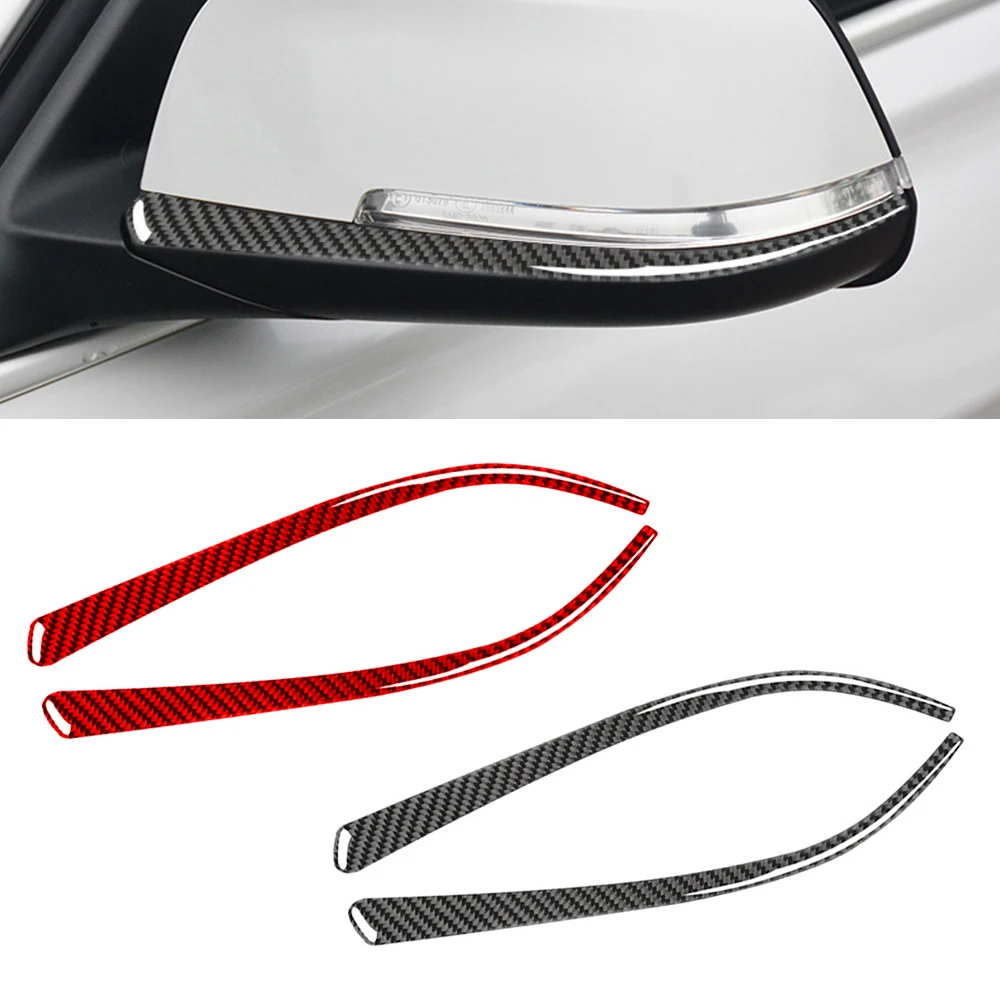 

For BMW F30 GT4 X1 X5 X6 1 3 4 Series 2PCS Carbon Fiber Car Rearview Mirror Protector Anti-collision Strip Stickers Auto Parts