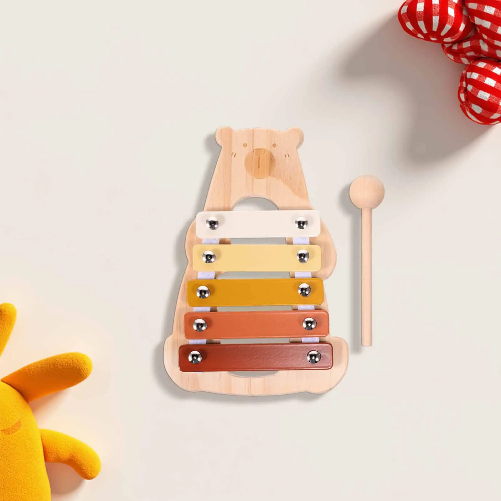 

Bear Shaped Wooden Xylophone Montessori Musical Instrument Percussion Early Learning Music Education