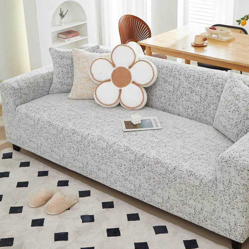Solid Color Stretch Sofa Slipcover Soft Non Slip Sofa Couch Cover Elastic Dustproof Furniture Protector Living Room Home Decor