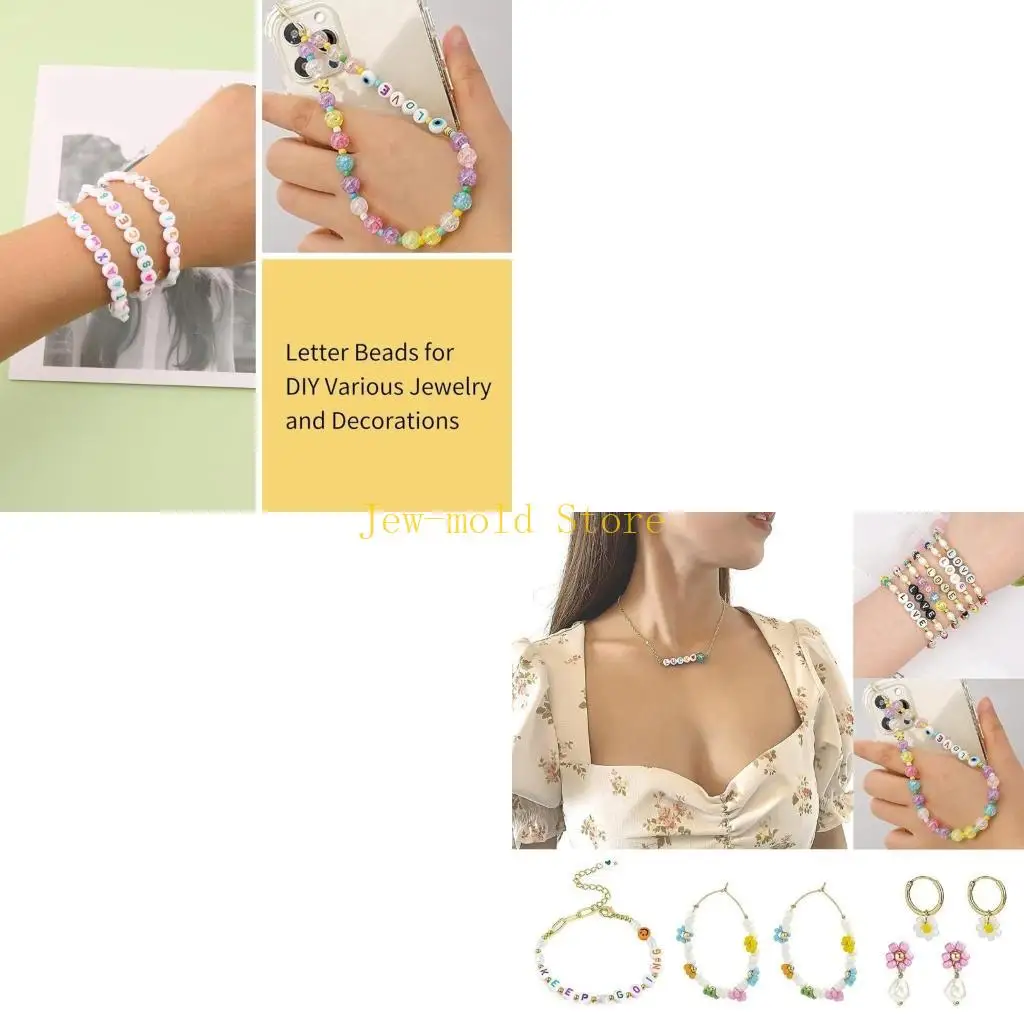 

C71b 1850ps MultyColor Letter Beads отлично подходит для браслетов и ремесла для дружбы