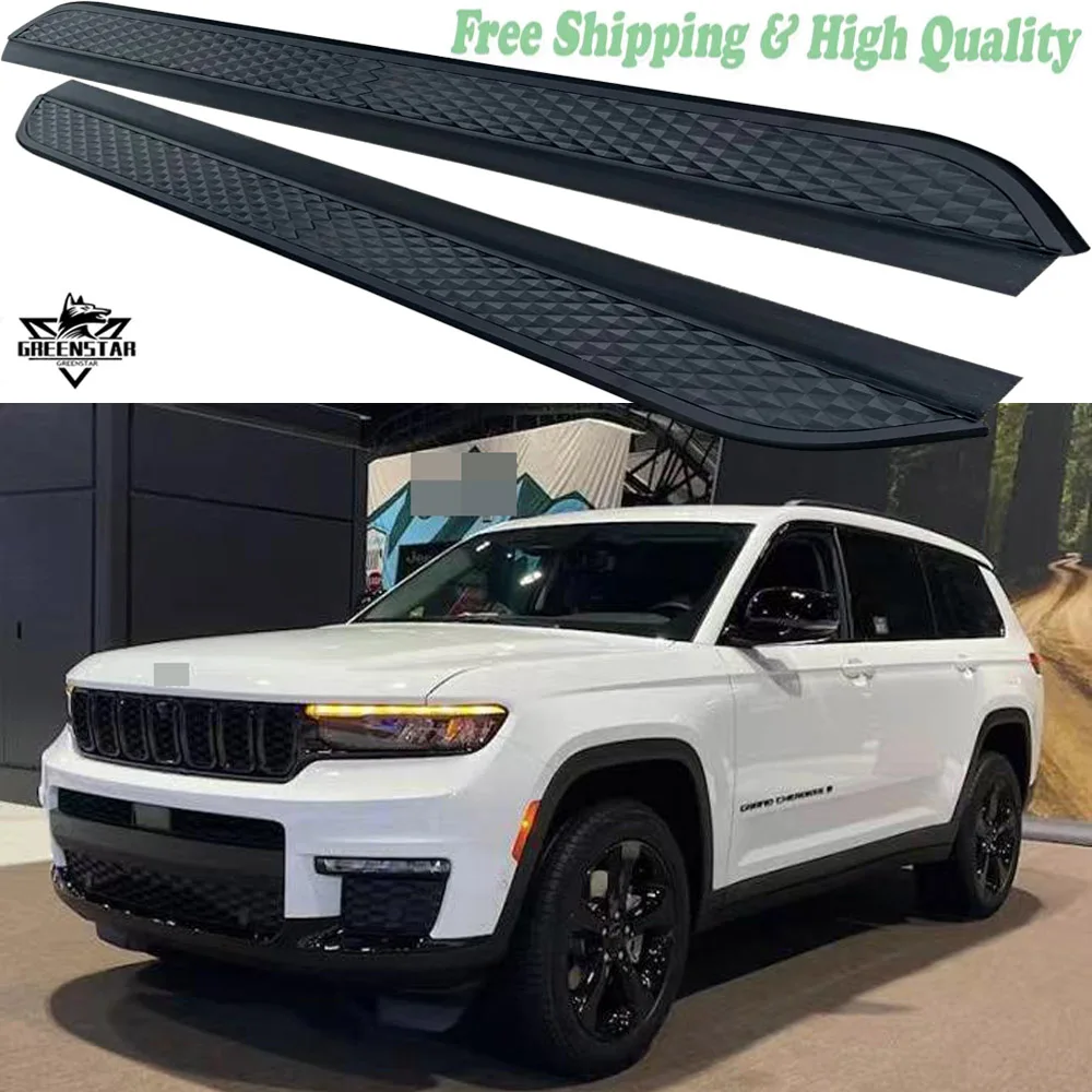 Fits For Grand Cherokee L 2022 2023 2024 Side Step Nerf Bar Stair Fixed Running Board