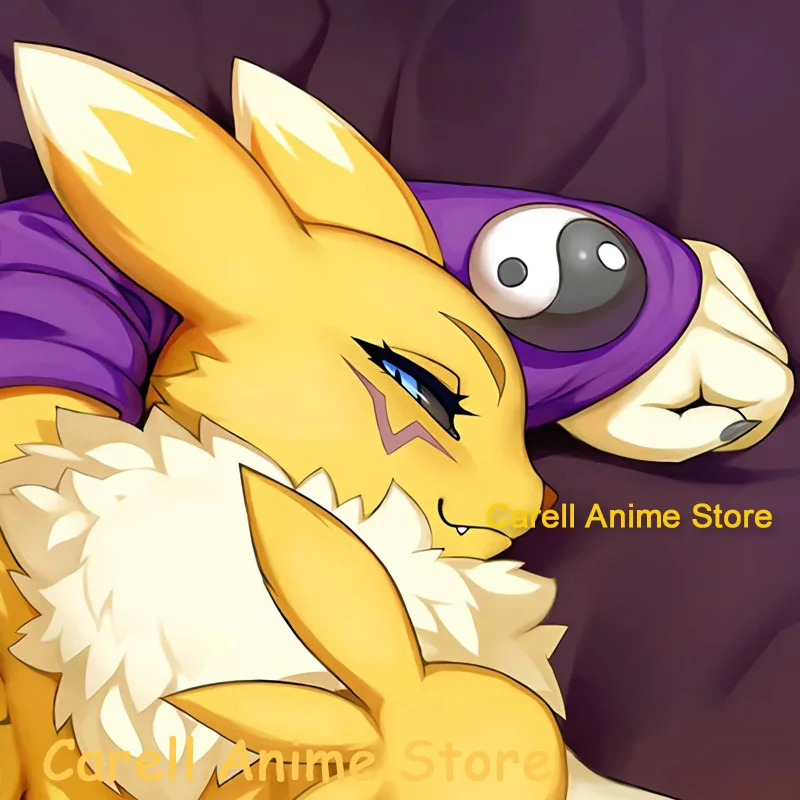 Imagem -05 - Dakimakura Anime Corpo Travesseiro Capa Renamon Digimon Impressão Dupla Face em Tamanho Real