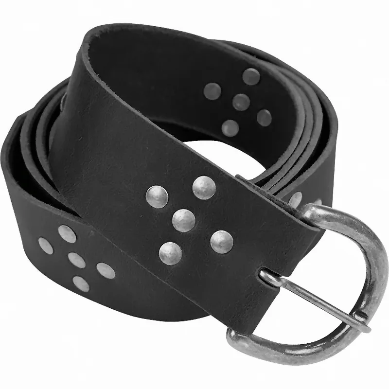 

Medieval Viking Knight Long Knotted Belt PU Leather Studded Waistband Girdle Anglo Saxon Pirate Rogue Cosplay Costume LARP Props