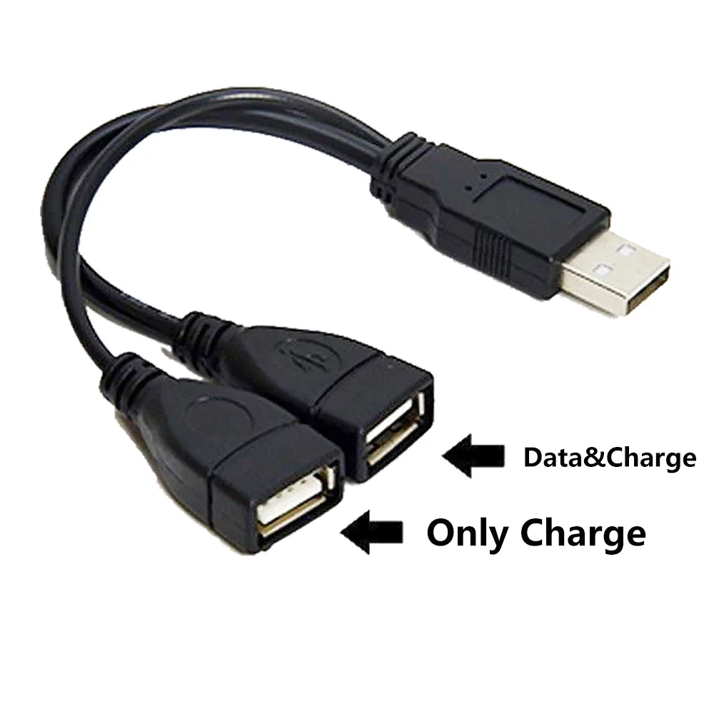 1 Male Plug To 2 Female Socket USB 2.0 Extension Line Data Cable Adapter Converter Splitter Converter USB 2.0 Cable 15 30cm