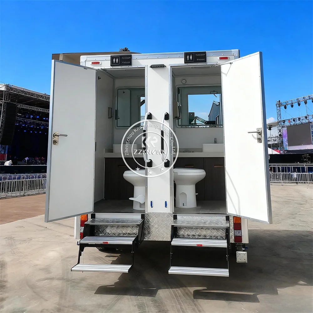

Elegant Portable Restroom Trailer Emergency Portable Toilet Festival Wedding Restroom Mobile Bathroom Trailer for Outdoor Events