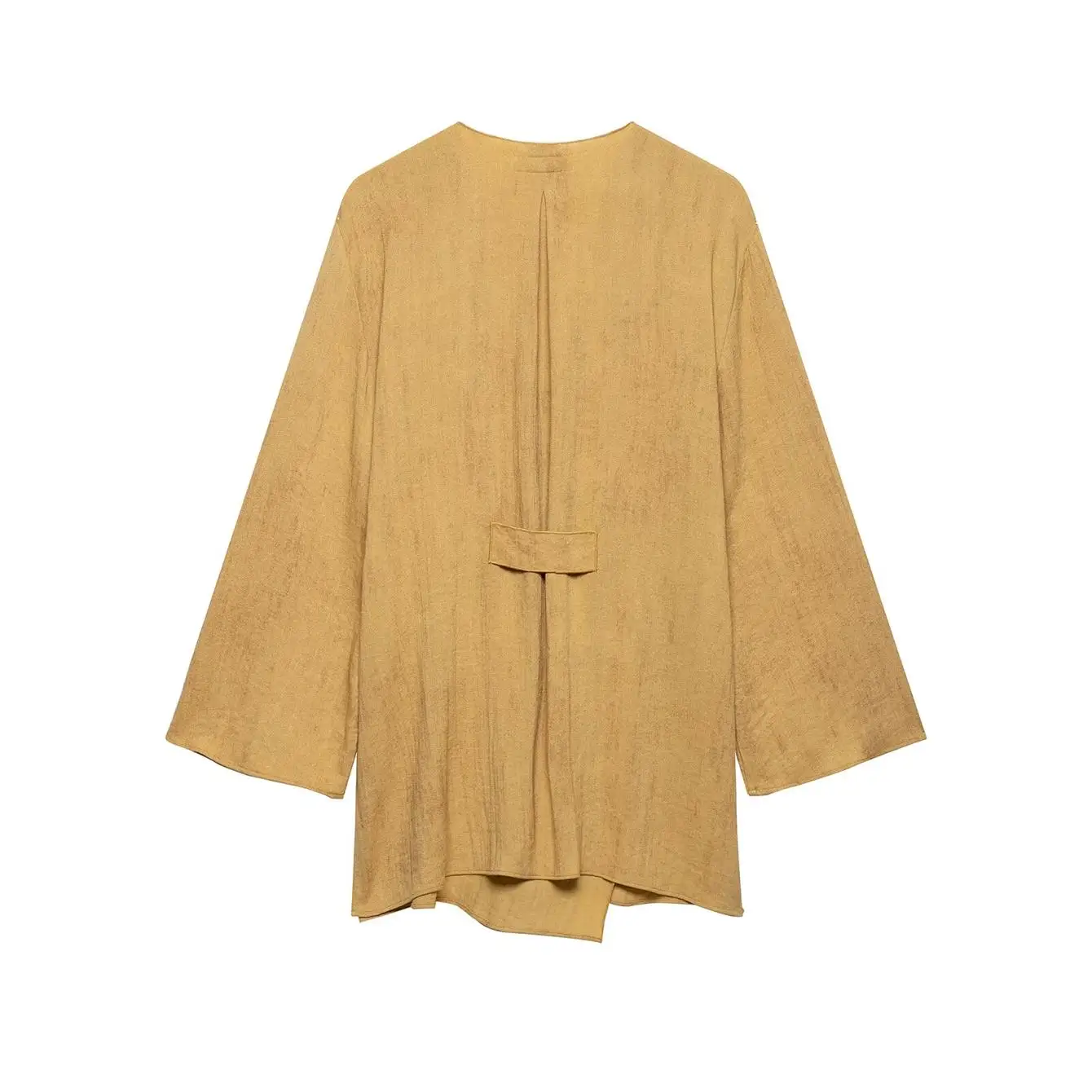 TFMLN Neue Damen V-Ausschnitt Schnürbluse und Weite Hose 2026 Mode 2-teiliges Elegantes Einfarbiges Lockeres Freizeit-Set für Frauen – Detail 4