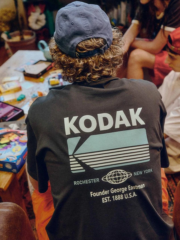 2026 New Korean Version Printed Men's Women's T-Shirt Kodak Summer Tshirt Unisex Comfortable Loose-Fit and Minimalist Style Tops