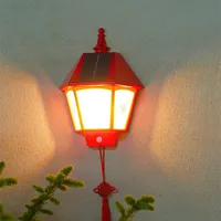 Solar Tungsten Light Outdoor Waterproof Human Motion Sensing Solar Powered Wall Lamp For Villa Garden Balcony Decoration
