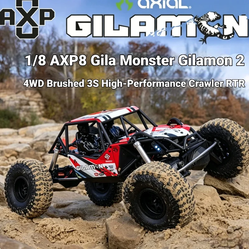 AXIAL 1/8 AXP8 Gilamon 2.2 4WD Brushed 3S Electric Remote Control RC Rock Crawler Off Road Hobby Racing Vehicle For Adults
