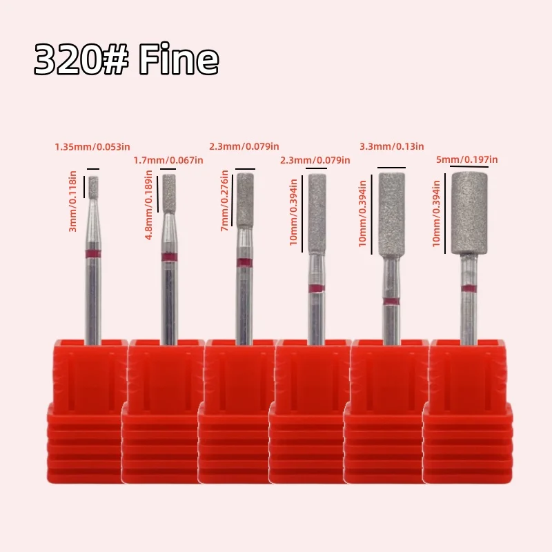 1개 다이아몬드 네일 드릴 비트 미세 그릿 사이즈 대형 배럴 큐티클 클린 네일 비트 러시안 네일 도구 안전한 각질 제거 파일