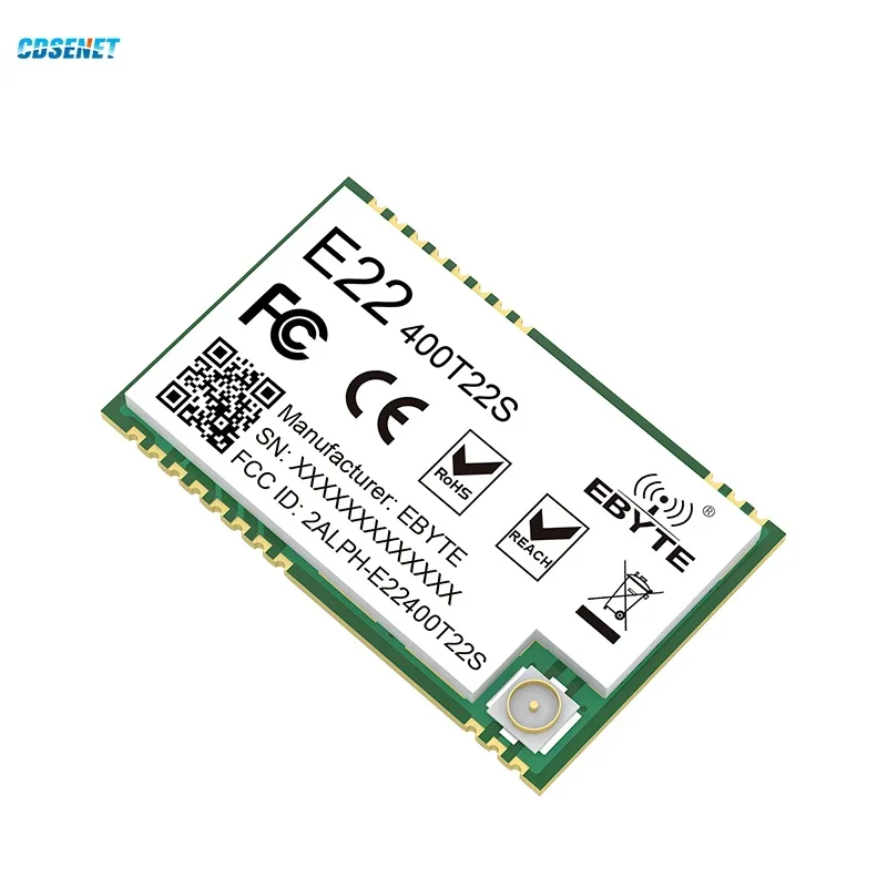 

E22-400T22S UART LoRa Net Working RSSI Wireless Transceiver CDSENET 22dBm 433MHz SMD IPEX Stamp Hole Module Receiver Low Power