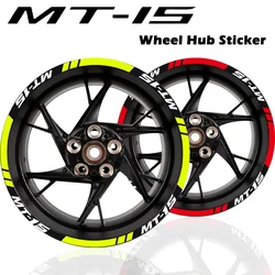 For 17'' YAMAHA MT-15 MT 15 MT15 Reflective Motorcycle Wheel Hub Stickers Moto Bike Accessories Rim Inner Ring Strips Decals