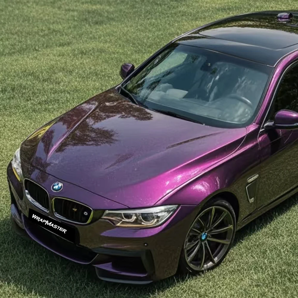 Easy to Install Stretchable Auto Vinyl Premium PET Car Body Film Car Wrap Removable Bubble‑Free Venice Purple