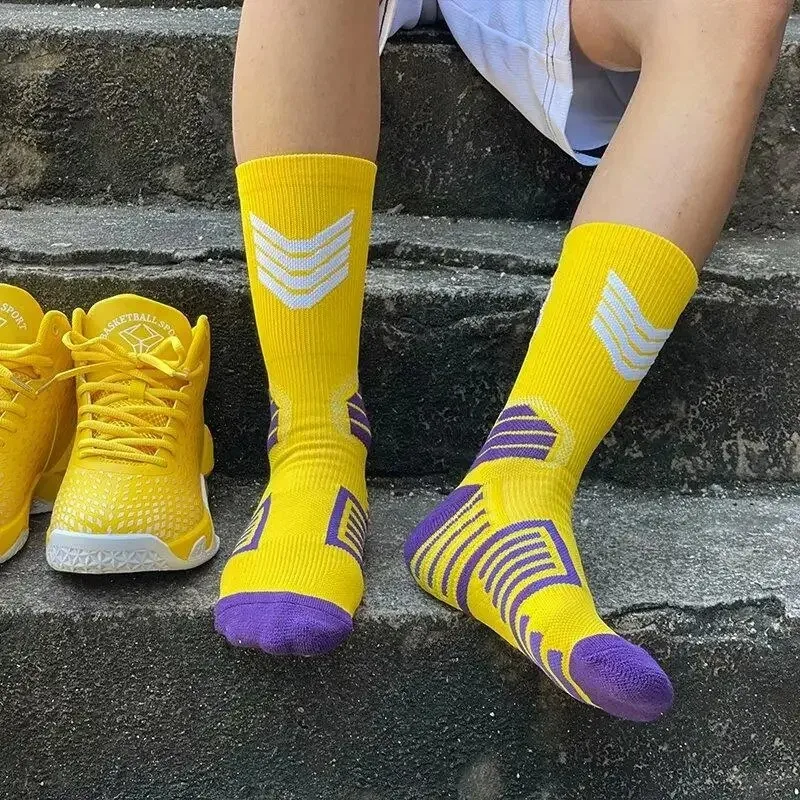 Professional Basketball Socks Men Thickened Mid-calf Children Anti-slip High-calf Towel Bottom Sports Socks Polypropylene Fabric