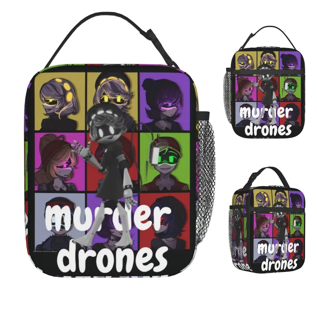 القتل الطائرات بدون طيار كوميديا عوزي حقيبة الغداء مضحك علب الاغذية في الهواء الطلق نزهة المحمولة أكياس الغداء الحرارية طباعة حقيبة للحفاظ على البرودة #1